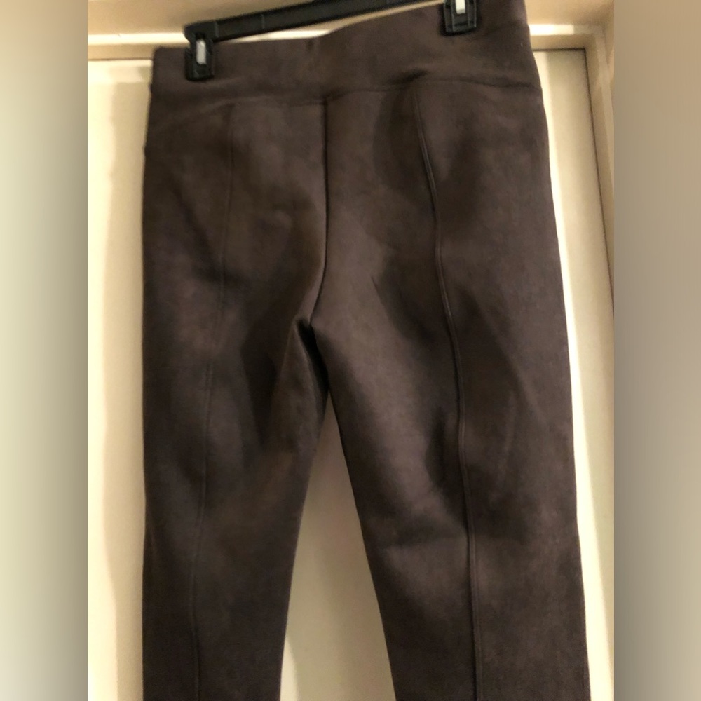 Spanx Chocolate Brown Faux Suede Leggings - Picture 5 of 12